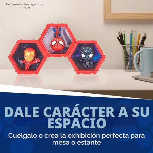 Vista 4 de WOW! PODS 4D Marvel - Spiderman y Black Panther (paquete de 2) - Figura de acción única conectable y coleccionable, exhibición de pared/estante