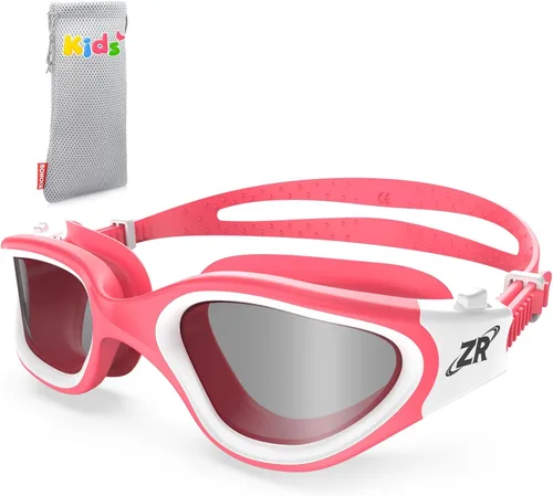 Vista 24 de ZIONOR Gafas de natación para niños, G1 MINI con protección UV, polarizadas, antivaho, para edades de 6 a 14 años Glare-Reducing Polarized Lenses
