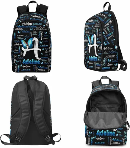 Vista 4 de MyPupSocks Mochila escolar personalizada para niños y niñas, mochila escolar personalizada para hija, hijo, amigos, Mochila13, Tamaño único