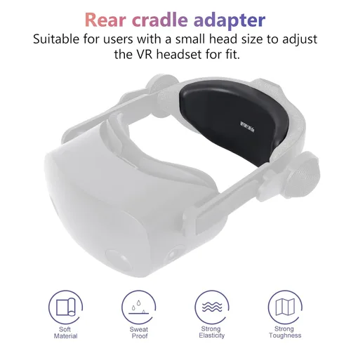 Vista 3 de VR Head Rear Pad Replacement for HP Reverb G2 and Valve Index VR Headset Memory Foam Back Sponge Adjustable Portable Cradle Fit Small HeadCompatible