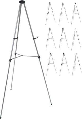 Vista 14 de Caballete de visualización telescópico de aluminio ligero, 70 pulgadas, negro