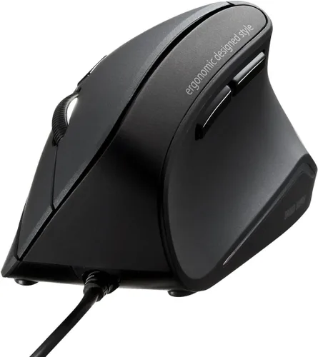Vista 11 de SANWA - Ratón ergonómico inalámbrico 2.4G, mouse vertical de clic silencioso, 3 botones programables, 800-1600 DPI, mouse Ergo inalámbrico para Negro
