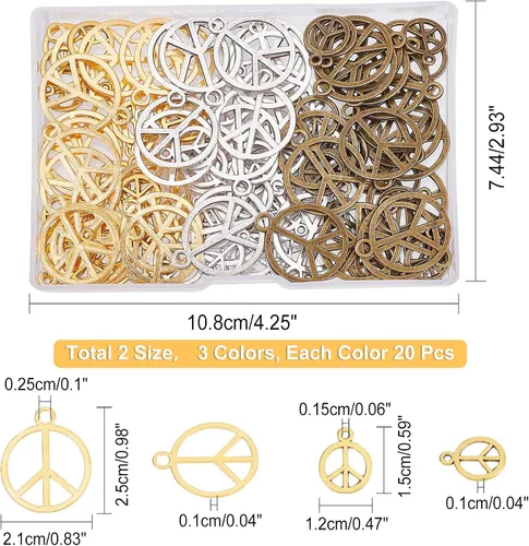Vista 5 de SUPERFINDINGS Colgantes de estilo tibetano con diseño de estrella de sol y luna, colgantes de metal de plata tibetana suave para manualidades