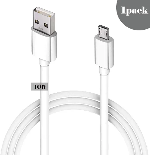 Vista 2 de Master Cables - Cable de sincronización de datos de carga micro USB extra largo de 10 pies para lectores de libros electrónicos Kindle Fire y Kobo