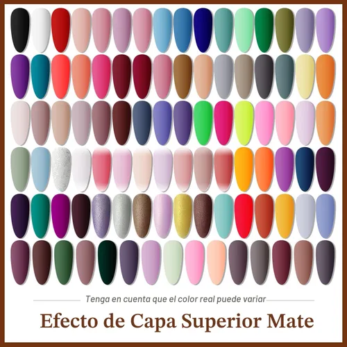 Vista 9 de JODSONE - Juego de 100 esmaltes de uñas de gel (5 ml cada uno) con capa base que no se limpia, capa de base que se borra y capa superior mate