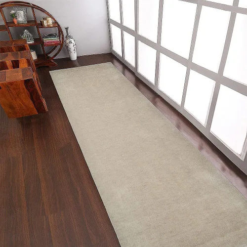 Vista 48 de Alfombras de área de lana anudadas a mano en telar, ecológicas - 10'x10', cuadradas, color aguamarina, diseño liso sólido, alfombras de área gruesas