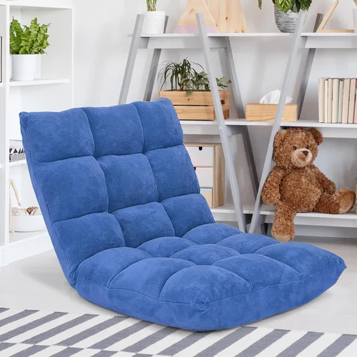 Vista 18 de Silla de piso de espuma viscoelástica con soporte de respaldo ajustable de 14 posiciones