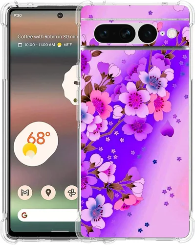 Vista 10 de Pixel 7 Pro - Funda protectora de poliuretano termoplástico resistente a los arañazos y a prueba de golpes con diseño de mandala de pavo real