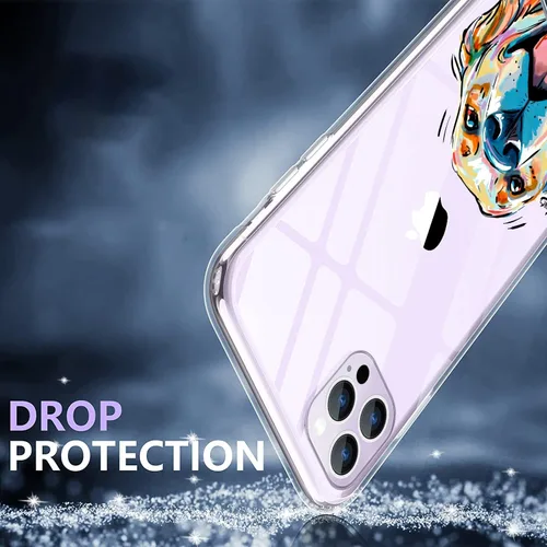 Vista 4 de Compatible con iPhone 14 Pro Max, funda para teléfono con diseño de acuarela de perro Golden Retriever, funda de TPU suave a prueba de golpes