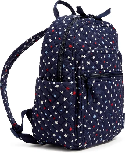 Vista 2 de Vera Bradley Mochila pequeña de algodón para mujer, Summer Stars - Algodón reciclado