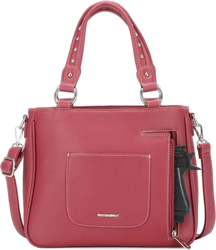 Vista 4 de Montana West Bolso patriótico con tachuelas para mujer, bolso de mano con bandera estadounidense y bolso cruzado
