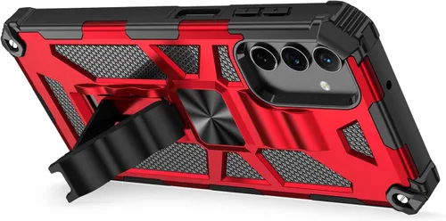 Vista 2 de Asuwish Funda para Samsung Galaxy A14 5G con protector de pantalla de vidrio templado y accesorios para celda, soporte protector híbrido resistente