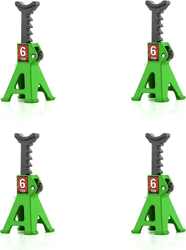 Vista 13 de 1/24 RC Toy Jack Stands 1/18 Simulación 6 Ton Metal Ajustable Mini Jack Soporte para 1:18 1:24 Escala Crawler Car Axial SCX24 Kyosho Tamiya HSP Negro