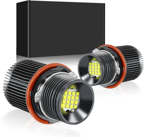 Vista 13 de H8 LED Focos de ojos de ángel con halo Compatible para BMW E60 E61 E63 E64 E70 E90 E92 E70 E71 E82 E87 E89 1 3 5 Series X5/6 Z4/7 Lámpara de xenón