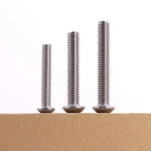 Vista 5 de 10-32 x 1" (50 PCS) Tornillos de cabeza de botón, acero inoxidable 304 (18-8), rosca completa, rosca fina UNF, ASME/ANSI B18.3-11