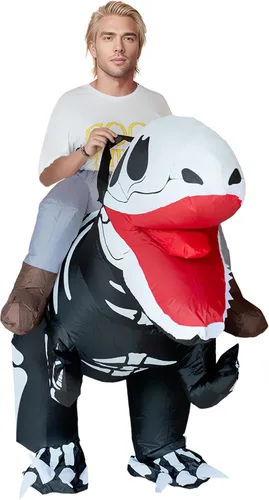 Vista 3 de aisacsop Disfraz inflable de Papá Noel, disfraz de Halloween y Navidad para adultos
