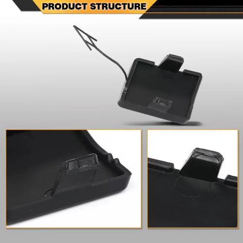 Vista 7 de CNNELL Cubierta de gancho de remolque para parachoques delantero compatible con Dodge Journey 2011 2012 2013 2014 2015 2016 1TX87TZZAB