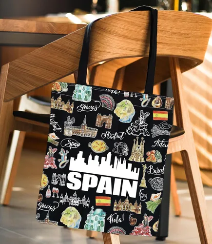 Vista 11 de Ensianth e España Travel Tote Europeo Vacaciones España amante Carrier
