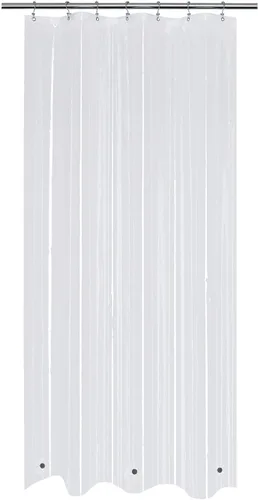 Vista 10 de Mrs Awesome Forro para cortina de ducha de cabina estrecha de 32 x 72 pulgadas con 3 imanes, PEVA transparente, 8G, grueso y resistente