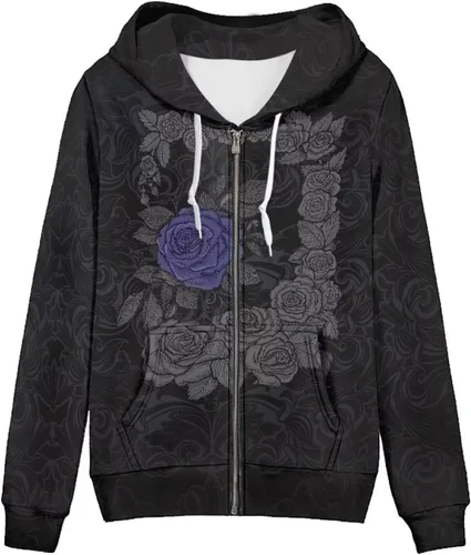 Vista 2 de Y2K - Sudaderas con capucha de manga larga para mujer, con bolsillos, ropa de calle para otoño, talla Plus