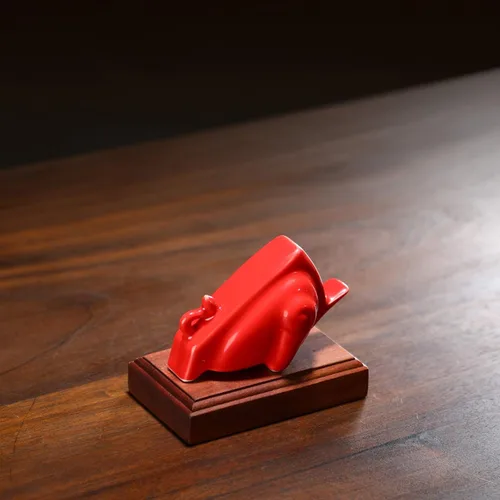 Vista 4 de NYKK Escultura de estatua de feng shui chino, muebles creativos de toro de la suerte, mascota alcista del año del toro, NIU Turns Universo, sala