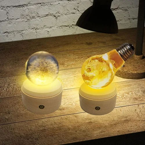 Vista 8 de Base de pantalla LED de madera, soporte de exhibición giratorio, base redonda iluminada de madera, 8 modos de iluminación, soporte de luces LED