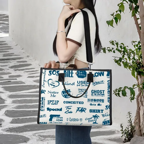Vista 2 de BWWKTOP Bolsa de lona para álbum de cantante, para fanáticos del cantante, álbum de música, bolsa de mano para mujer