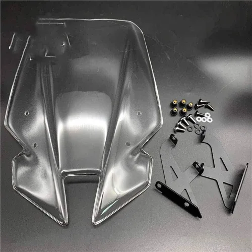 Vista 4 de GLoyer Motorcycle Windshield Motorcycle Windshield WindScreen Visor Viser Wind Deflector Fits Compatible with MT09 MT-09 17 FZ-09 FZ09 2017 2018