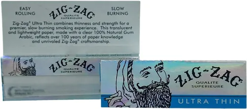 Vista 3 de ZIG-ZAG Papel de liar 1 ¼ ultrafino (6 folletos) - 32 hojas cada uno - Papel de liar de combustión lenta