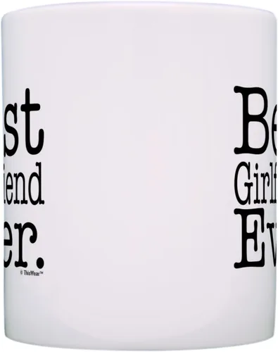 Vista 4 de ThisWear Regalo de cumpleaños para novia, mejor novia, regalo de 11 oz, taza de café de cerámica, taza de té, color blanco