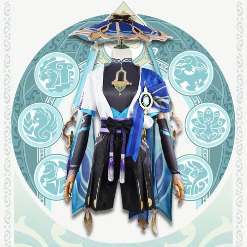Vista 3 de OSIAS Wanderer aka Scaramouche Cosplay Costume (S)