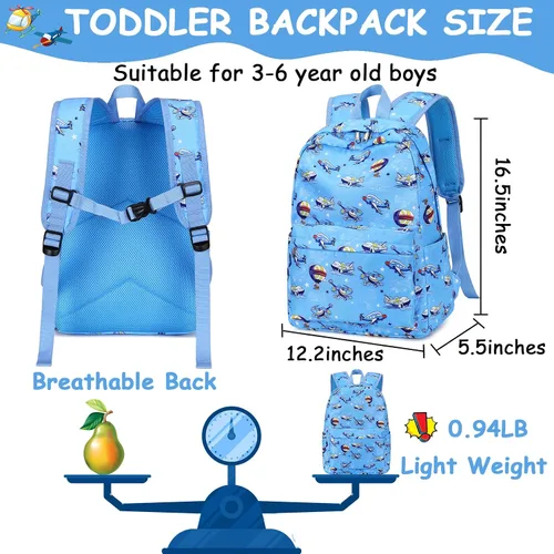 Vista 2 de CAMTOP Mochila preescolar para niños, mochila de jardín de infantes, mochila escolar, M