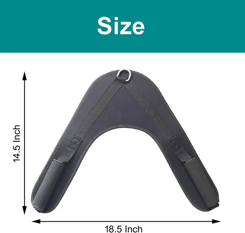 Vista 4 de Abdominal Crunch Harness Straps,Arnés de tracción de ejercicio trasero Correa de hombro, cinturón de crunch en forma de V, correas abdominales