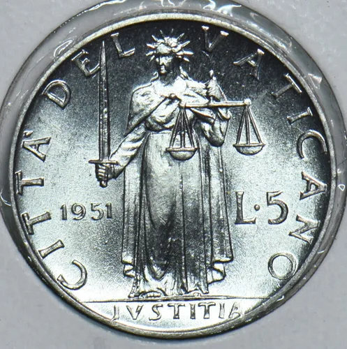Vista 3 de Collectible Coin Vatican 1951 5 Lire 299024
