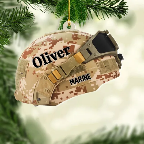 Vista 4 de Adornos de Navidad del ejército estadounidense, adorno de veterano para hombres y mujeres, adornos patrióticos para decoración de árbol de Navidad