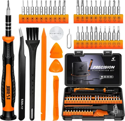 Vista 11 de Jorest Juego de destornilladores de precisión de 24 piezas con Torx T5 T6 T8 T9, Y00, estrella P5, juego de herramientas de reparación mini