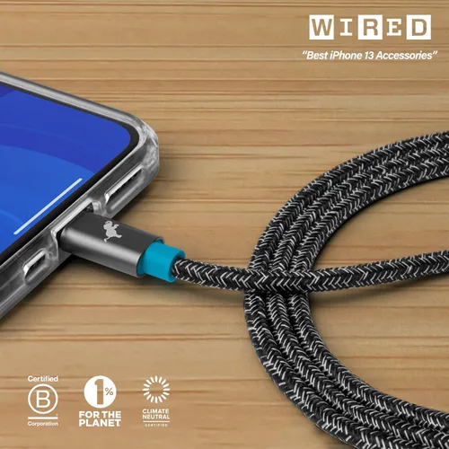 Vista 6 de Nimble Cable USB C a Lightning de 9.8 ft/10 pies [certificado Apple MFi] Cable de iPhone tipo C cargador de iPhone de carga rápida compatible