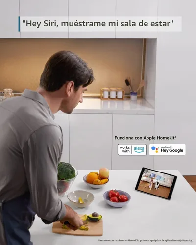 Vista 6 de eufy Security Indoor Cam E220, cámara para perro/mascota, panorámica e inclinación
