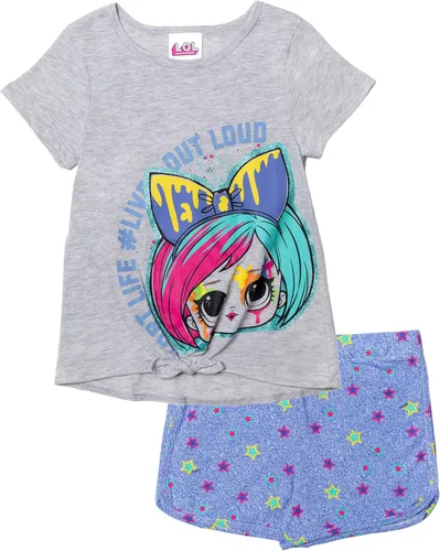 Vista 5 de L.O.L. Surprise! Conjunto de 4 piezas de camiseta de manga corta y pantalones cortos