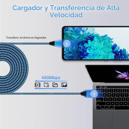 Vista 4 de Cargador de teléfono Android de carga rápida para Samsung Galaxy A17 A16 A07 S25 Plus S25 Ultra S24FE S24 Ultra S23FE A35 A15 A14 A13 A53 A54 S22