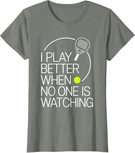 Vista 13 de Camiseta de tenis de pádel I Play Better When No One is Watching