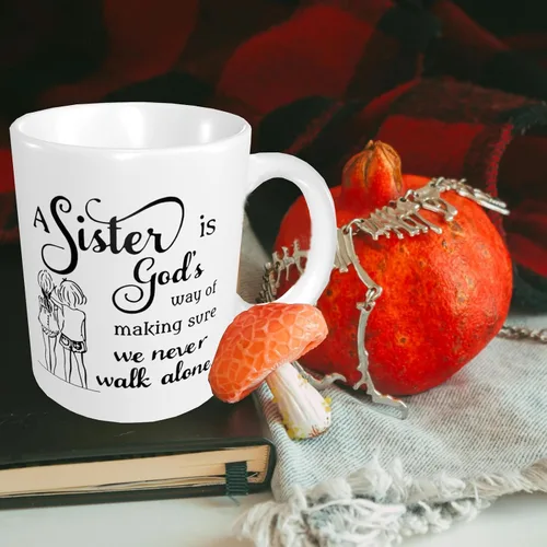 Vista 5 de Taza de café divertida de 11 onzas para regalar a la hermana, taza de té de cerámica para mujeres, regalo perfecto para el día de la madre, Navidad