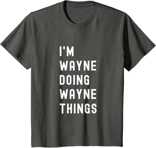 Vista 42 de Camiseta I'm Wayne Doing Wayne Things, Negro