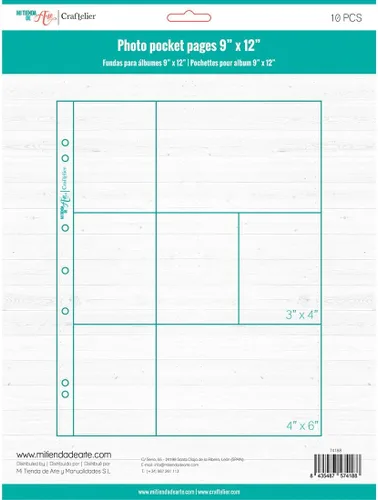 Vista 6 de Craftelier - Fundas de plástico transparente con bolsillo único para álbumes de fotos personalizados Incluye 10 fundas de 9" x 12