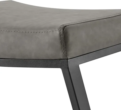 Vista 8 de Armen Living Atlantis Backless Faux Leather and Brushed Stainless Steel Bar Stool