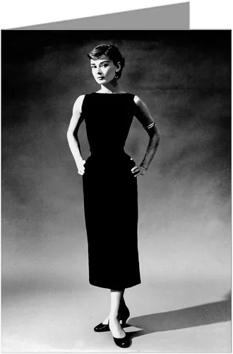 Vista 7 de Epic Greeting Cards Doce tarjetas de notas variadas de Audrey Hepburn de sus películas con un pequeño vestido negro