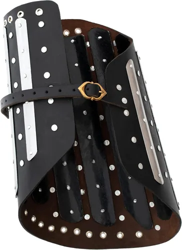 Vista 6 de Mythroyan Medieval Splinted Plate Armor Acero al Carbono Real Adulto Tamaño Set Vikingo Cruzado Traje para Hombres Mujeres Battle Ready