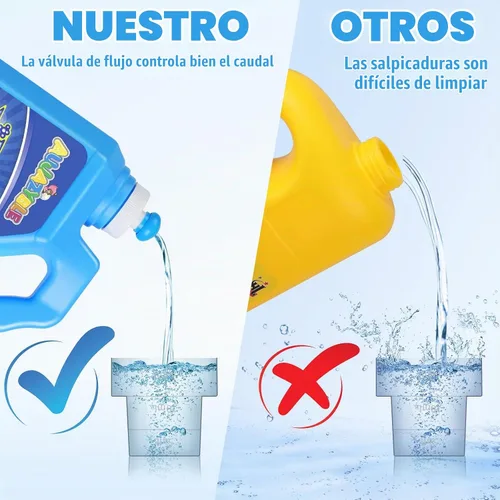 Vista 2 de Recambio de solución de burbujas de 70 onzas Solución de recarga de burbujas premium premezclada, no requiere medición, burbujas para niños