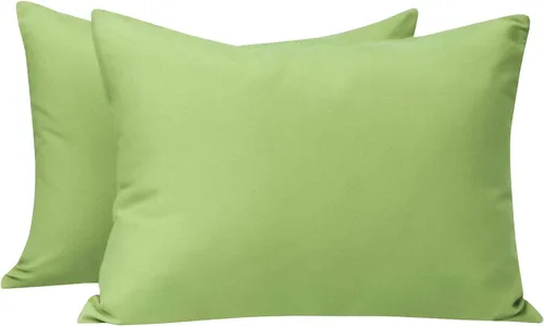 Vista 6 de Juego de 2 fundas de almohada de lujo para dormir con funda suave y transpirable, 100% algodón, 800 hilos, almohadas de rayas azul claro estándar