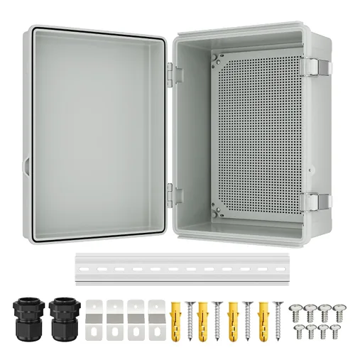 Vista 11 de Joinfworld Caja Eléctrica al Aire Libre Impermeable IP67 6X6 Caja de Proyecto de Plástico Recinto Resistente a la Intemperie para WiFi Electrónica